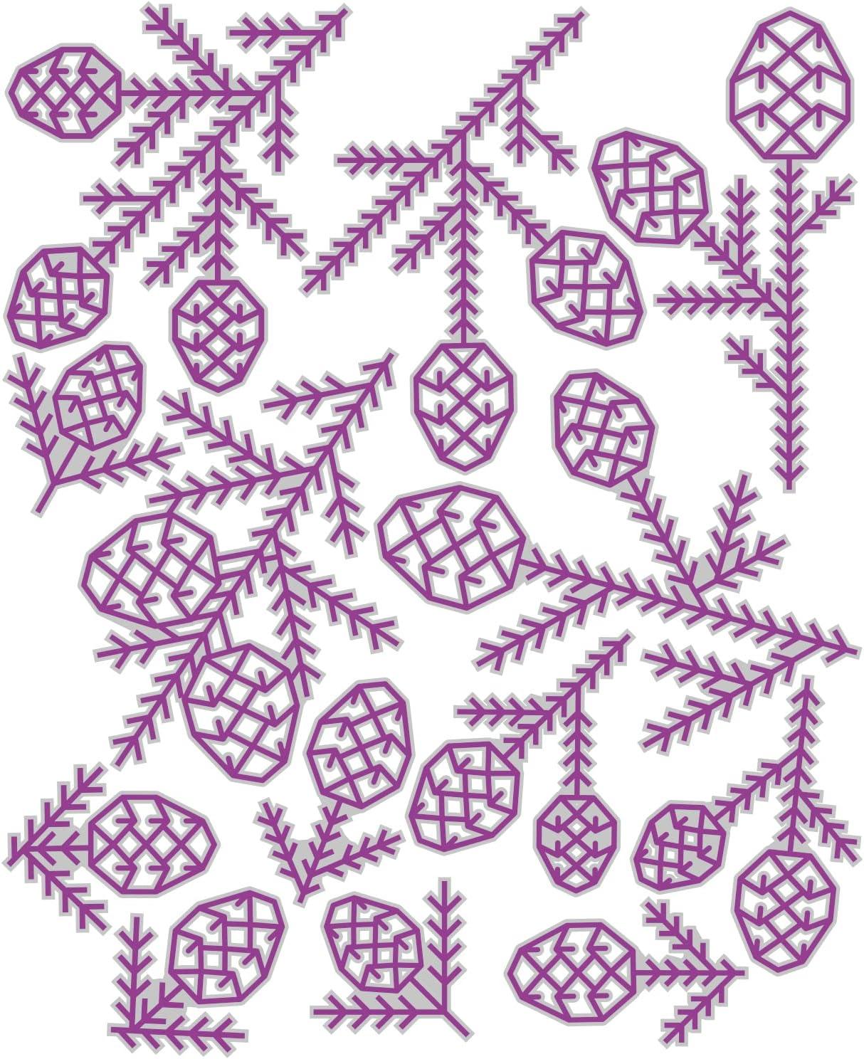 image:imageSizzix Thinlits Die Set 13PK Pine Patterns by Tim Holtz 666070 Chapter 4 2022 Wafer Grey