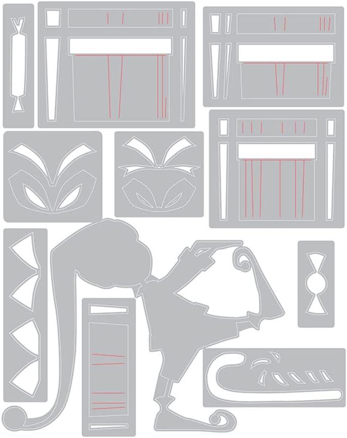 image:imageSizzix Thinlits Die Set 49PK Santa Greetings Colorize by Tim Holtz 666338 Metal WaferThin Cutting Dies for Scrapbooking Embossing JournallingMulticolor