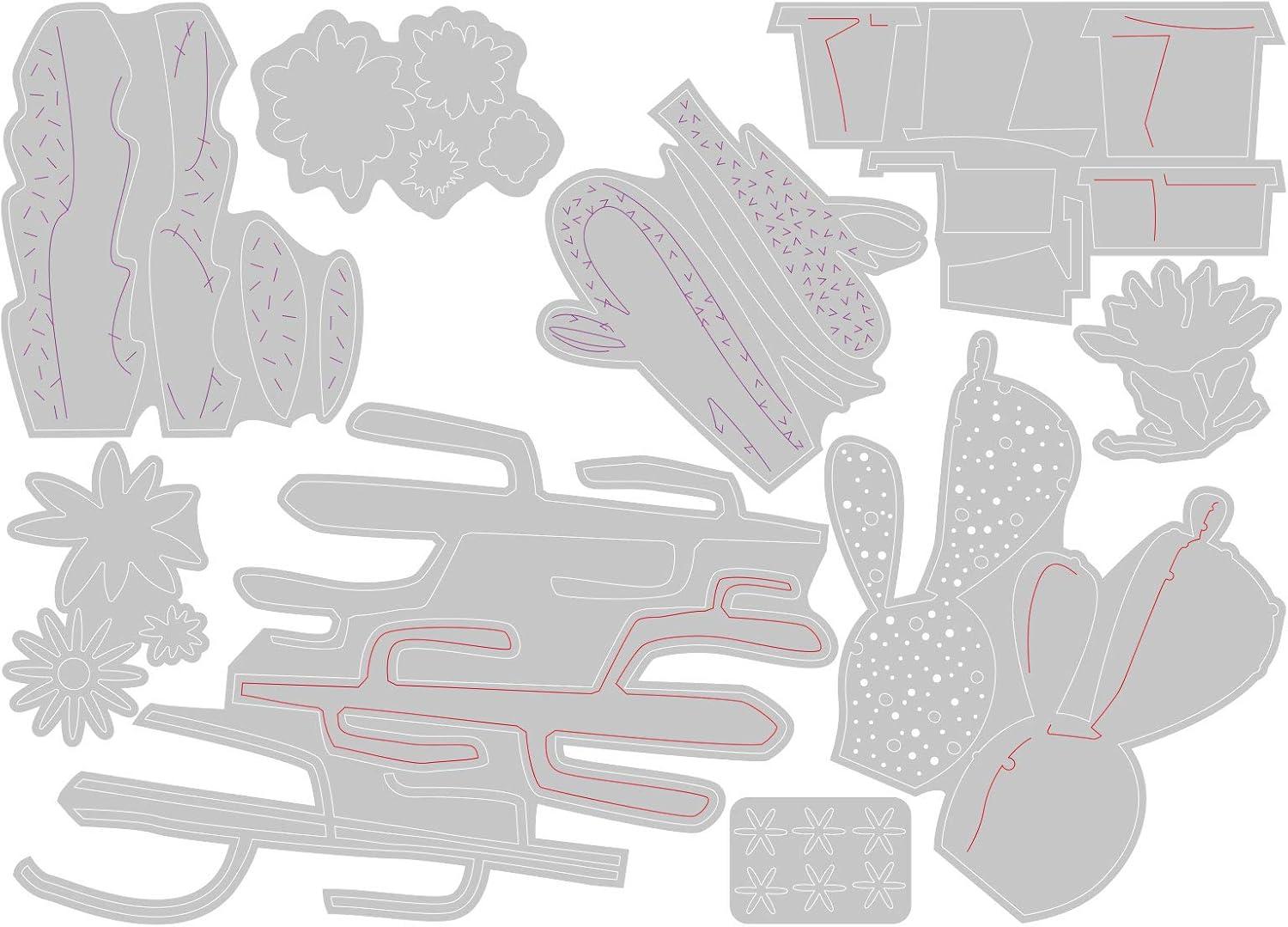image:imageSizzix Thinlits Die Set 9PK Funky Cactus by Tim Holtz 665365