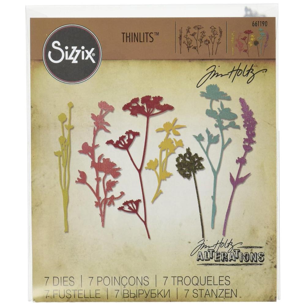 image:imageSizzix 661190 Wildflowers Thinlits Die Set by Tim Holtz 7PackClassic