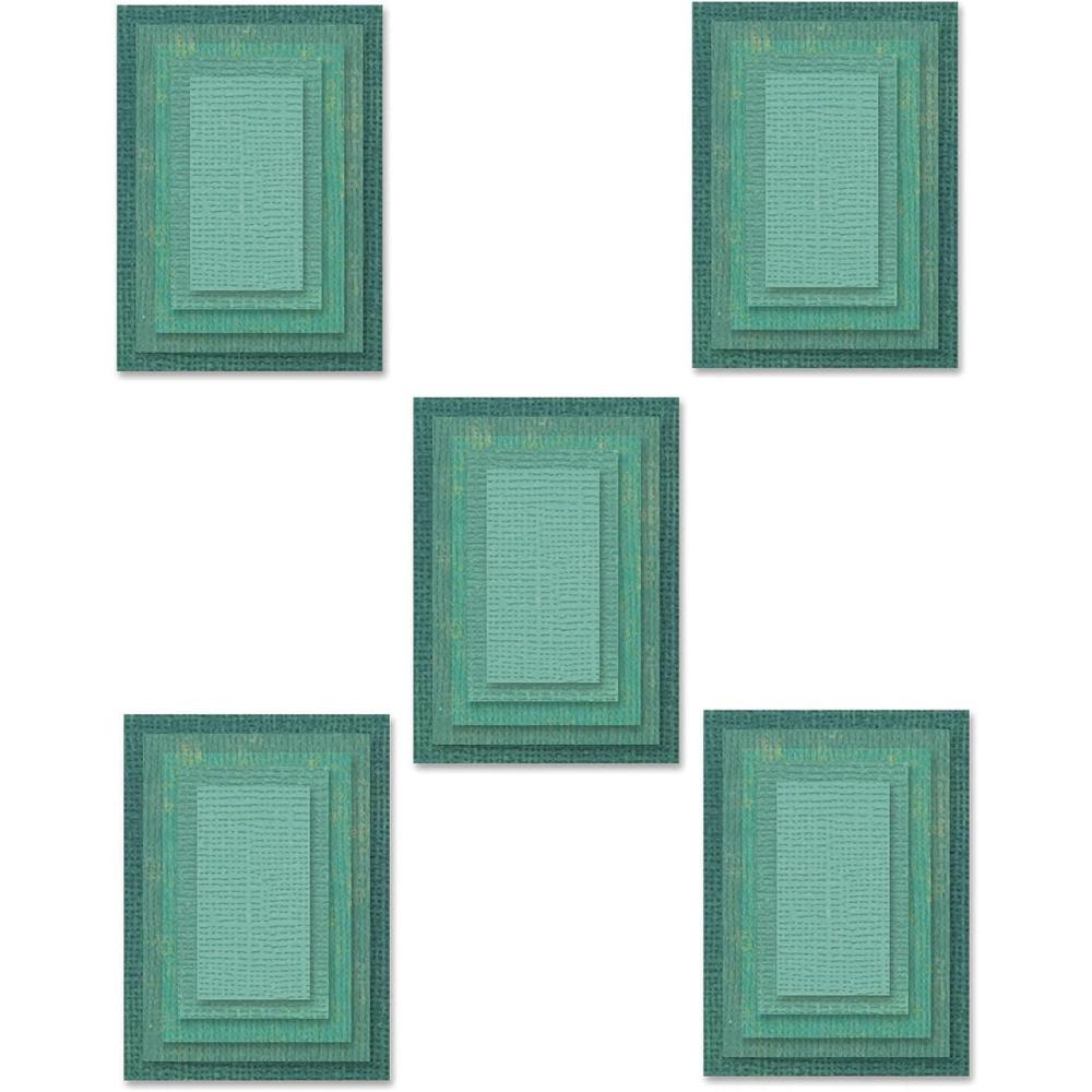 image:imageSizzix Framelits Die Set 25PKStacked Tiles Rectangles by Tim Holtz 665433 One Size Multicolor