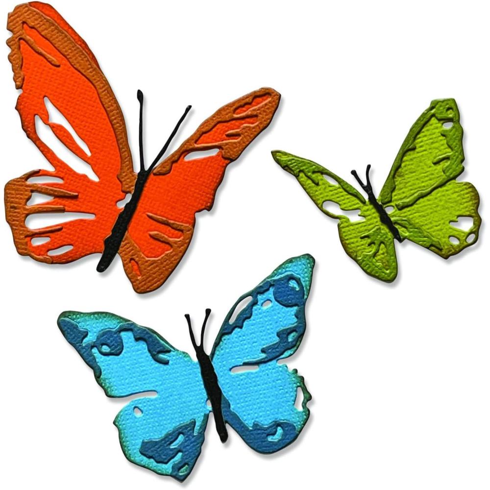 image:imageSizzix Thinlits Die Set 3PK Brushstroke Butterflies by Tim Holtz  665848 Chapter 2 2022