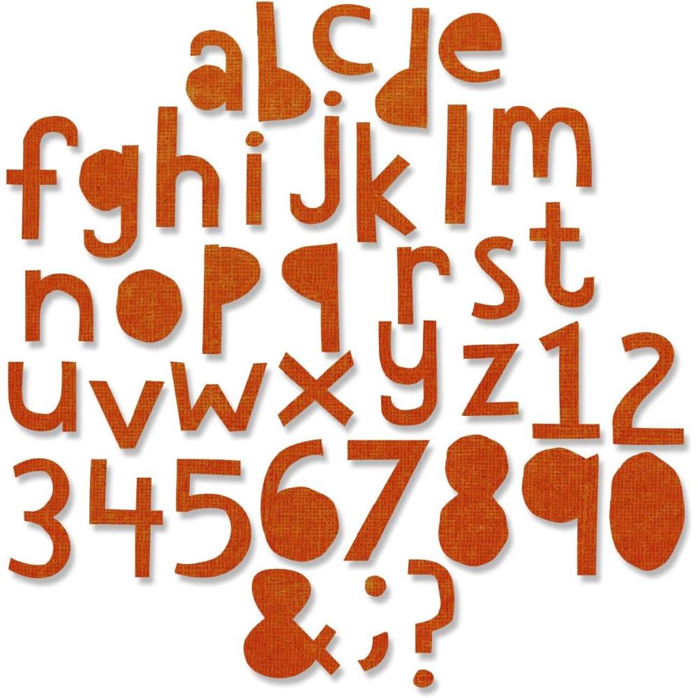 image:imageSizzix Thinlits Dies Alphanumeric Cutout Lower 34Inch Tall 102Pack One Size Multicolor