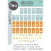 Sizzix A5 Clear Stamps w/Framelits Die Tab Stamp Alpha by 49 and Market