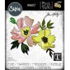 Sizzix Thinlits Die 665209 Brushstroke Flowers #1 by Tim Holtz 7 Pack