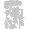 Sizzix Thinlits Die 665217 Funky Trees by Tim Holtz 6 Pack, Multicolor