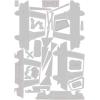 Sizzix Thinlits Die 665220 Wacky Transport #1 by Tim Holtz 4 Pack(Multi-colour)