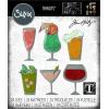 Sizzix Thinlits Die Set 24 Pack, Happy Hour by Tim Holtz Cutting dies, Multicolor
