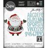 Sizzix Thinlits Die Set 49PK Santa Greetings Colorize by Tim Holtz | 666338 | Metal, Wafer-Thin Cutting Dies for Scrapbooking, Embossing, Journalling(Silver)