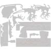Sizzix Thinlits Die Set 8PK Reindeer Sleigh by Tim Holtz | 666337 | Metal, Wafer-Thin Cutting Dies for Scrapbooking, Embossing, Journalling