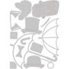 Sizzix Thinlits Die Set 9PK Tailored by Tim Holtz, 666289(Multicolor)