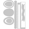 Thinlits Die Set 6PK Geo Heart Box by Kath Breen(Silver)