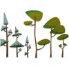 Sizzix Thinlits Die 665217 Funky Trees by Tim Holtz 6 Pack, Multicolor