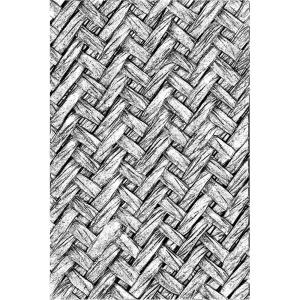 Sizzix 3D Texture Fades Embossing Folder 664759 Intertwine by Tim Holtz One Size