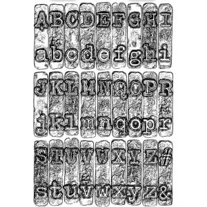 Sizzix 3D Texture Fades Embossing Folder 664760 Typewriter by Tim Holtz One Size