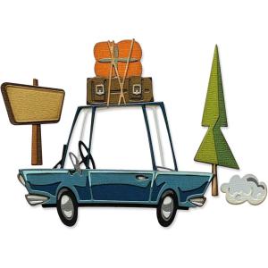 Sizzix Thinlits Die 665220 Wacky Transport #1 by Tim Holtz 4 Pack(Multi-colour)
