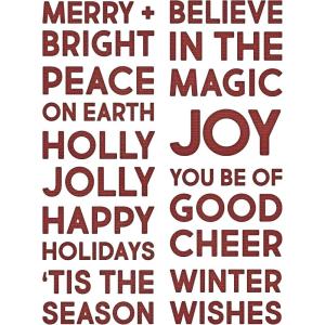Sizzix Thinlits Die Set 9PK Bold Text Christmas by Tim Holtz | 666062 | Chapter 4 2022