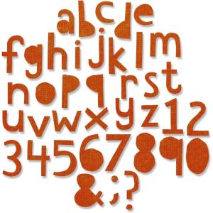 Sizzix Thinlits Dies Alphanumeric, Cutout Lower, 3/4-Inch Tall, 102-Pack, One Size, Multicolor