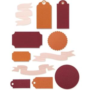 Sizzix Thinlits Die Set – Vintage Tags & Banners(Silver)
