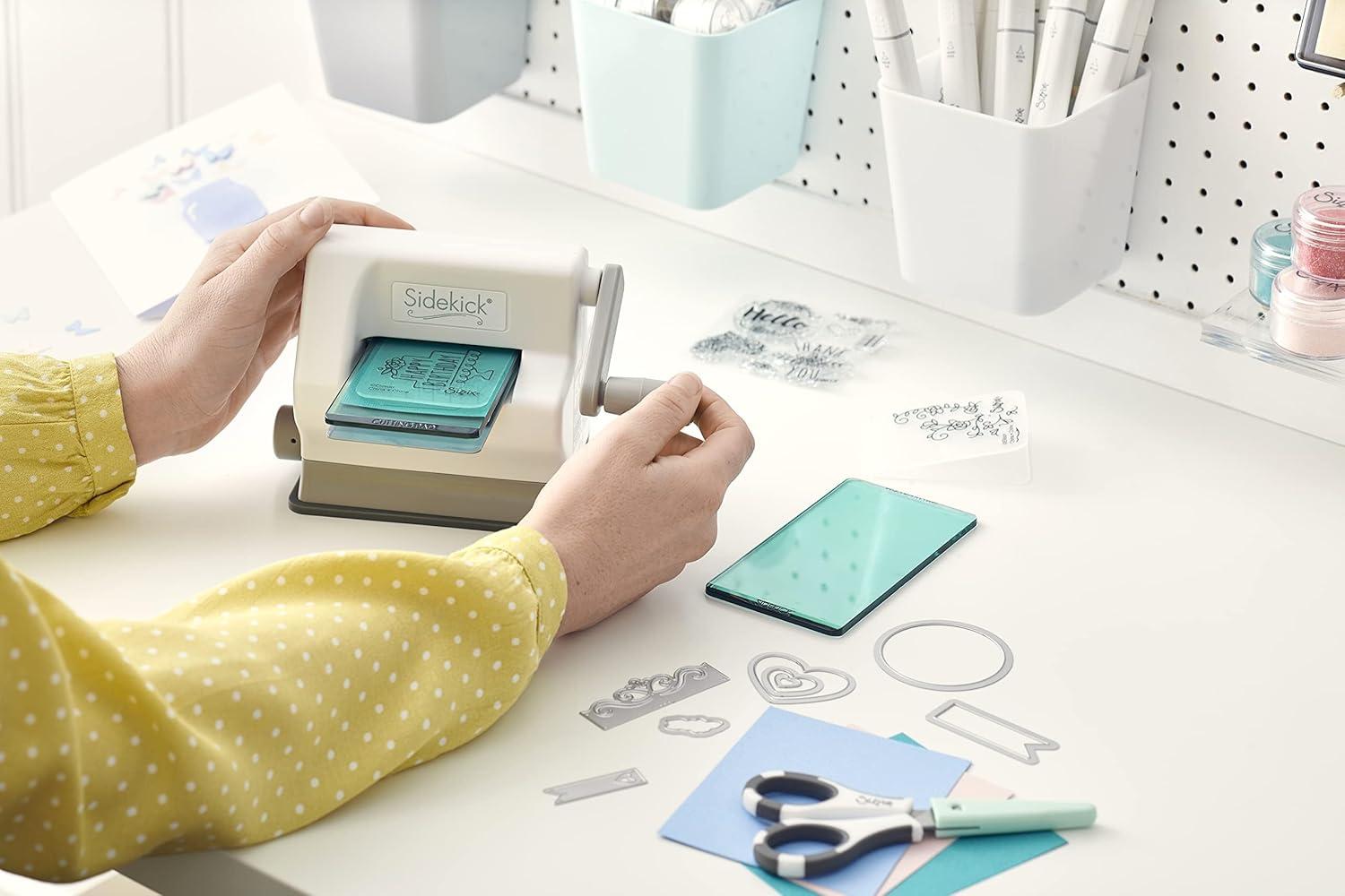 image:imageSizzix Sidekick Starter Kit 661770 Portable Manual Die Cutting amp Embossing Machine for Arts amp Crafts Scrapbooking amp Cardmaking 635 cm Opening 25 Opening WhiteWhite