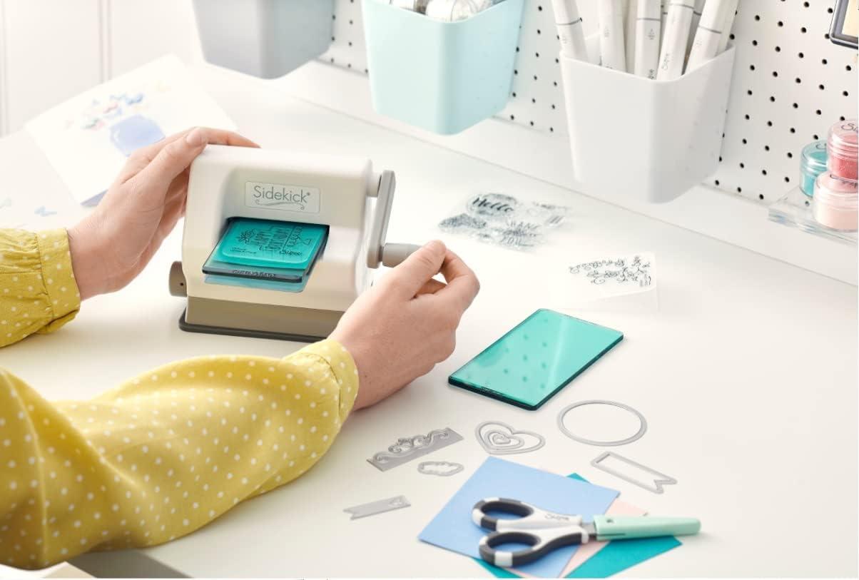 image:imageSizzix Sidekick Starter Kit 661770 Portable Manual Die Cutting amp Embossing Machine for Arts amp Crafts Scrapbooking amp Cardmaking 635 cm Opening 25 Opening WhiteWhite