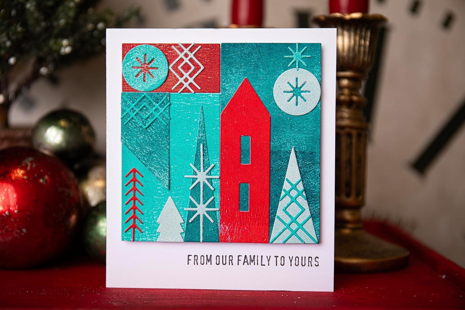 image:imageSizzix Thinlits Die Set 27PK Holiday Blocks by Tim Holtz 666335 Metal WaferThin Cutting Dies for Scrapbooking Embossing Journalling