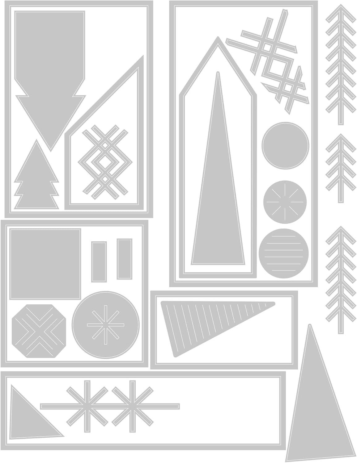 image:imageSizzix Thinlits Die Set 27PK Holiday Blocks by Tim Holtz 666335 Metal WaferThin Cutting Dies for Scrapbooking Embossing Journalling