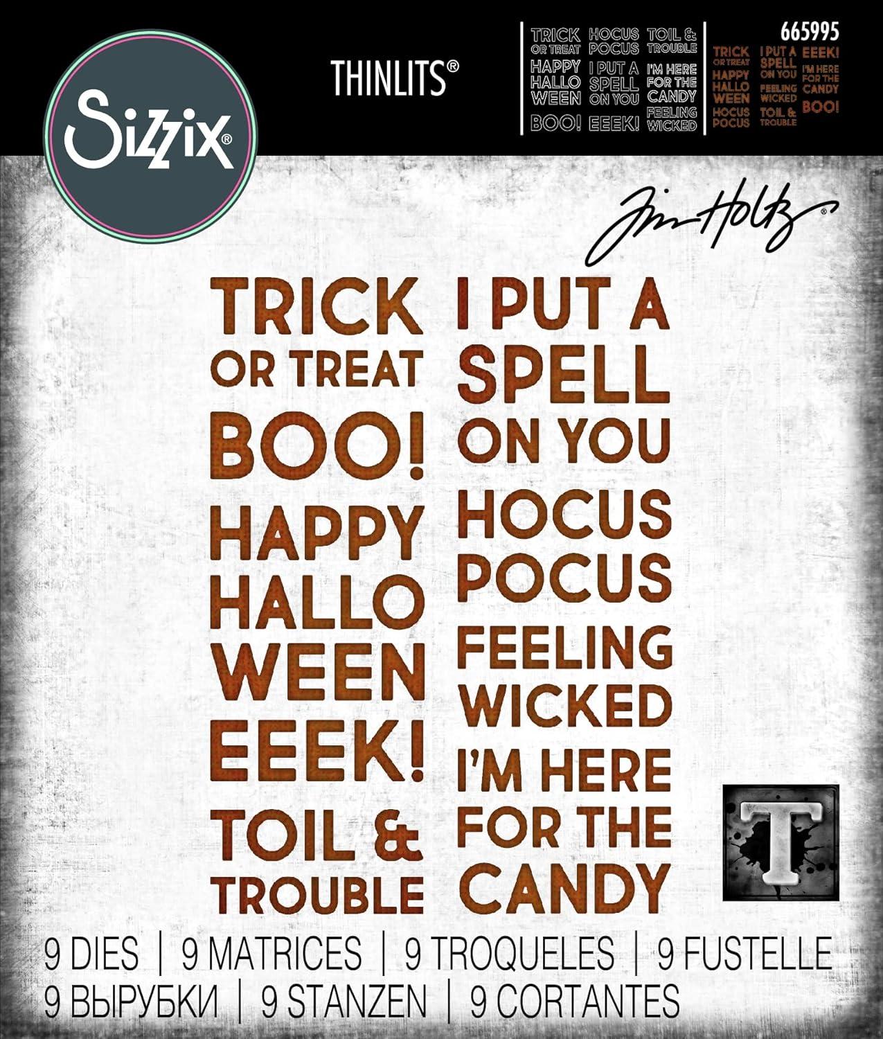 image:imageThinlits Die Set 9PK Bold Text Halloween by Tim Holtz