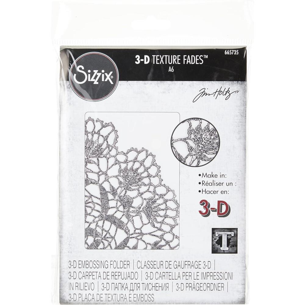 image:imageSizzix 3D Texture Fades Embossing Folder Doily by Tim Holtz 665735