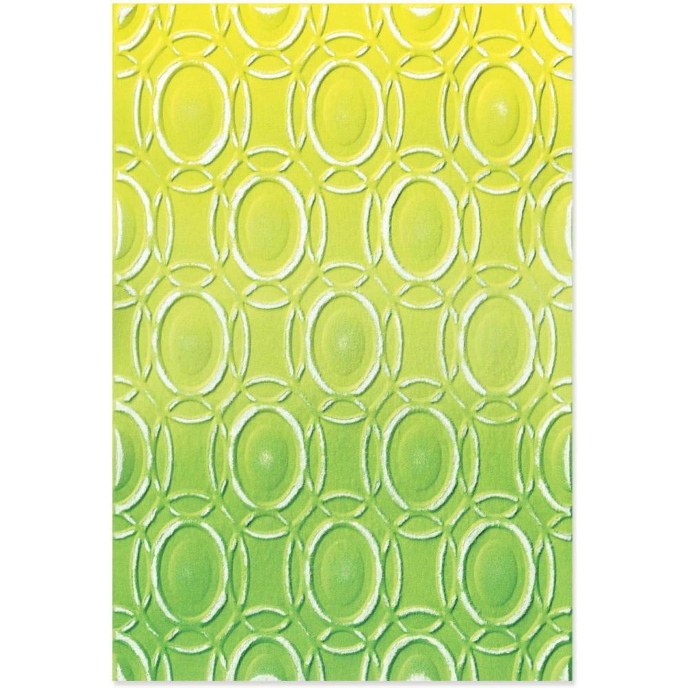 image:imageSizzix 3D Textured Impressions Embossing Folder Cosmopolitan Golden Rings by Stacey Park One Size Multicolor