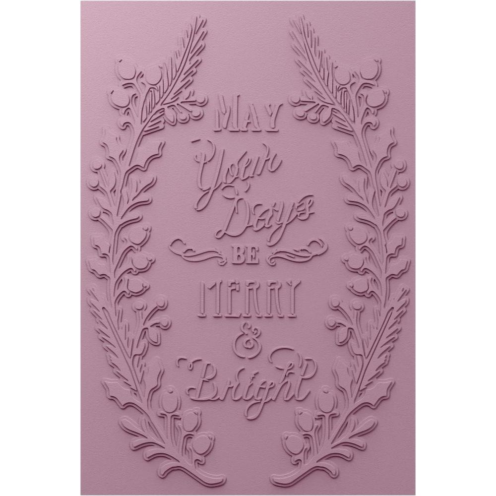 image:imageSizzix 3D Textured Impressions Embossing Folder Merry amp Bright by Jen Long