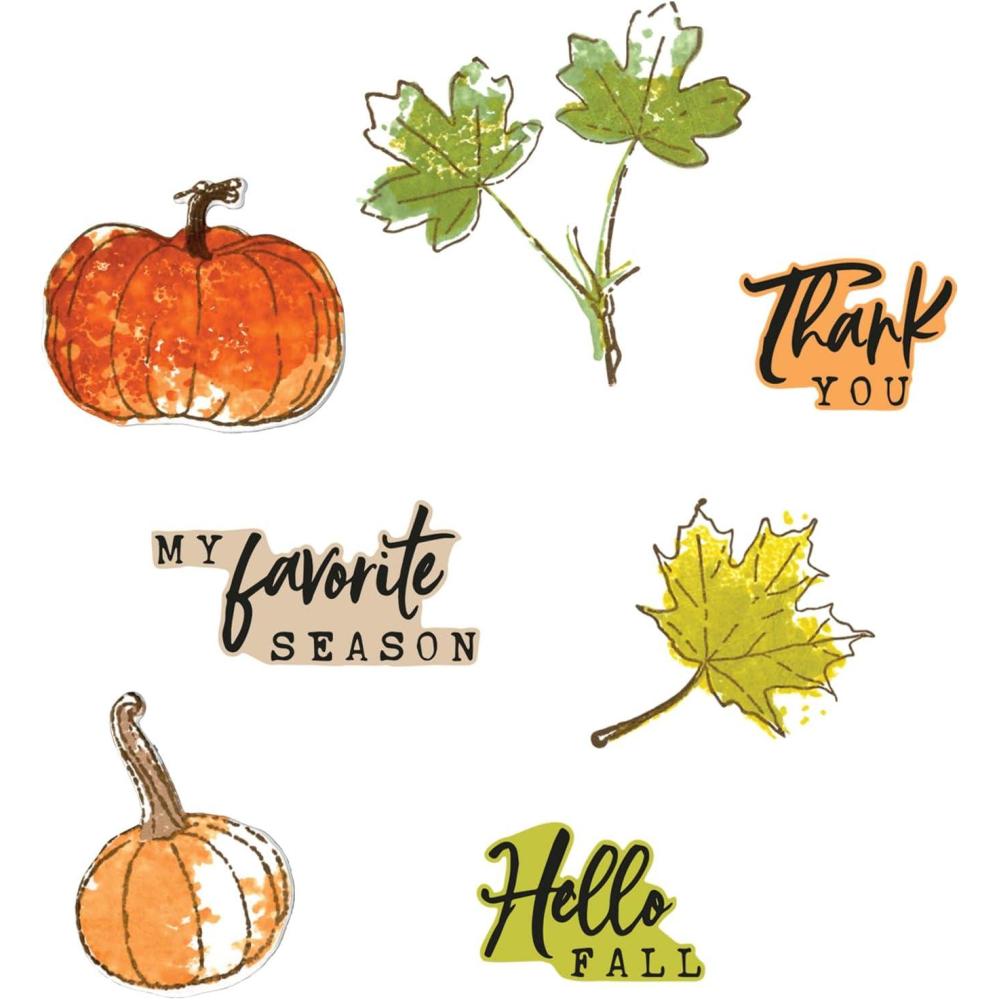 image:imageSizzix A5 Clear Stamps wFramelits Die Pencil Line Harvest by 49 and Market