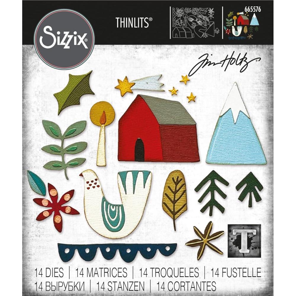 image:imageSizzix Christmas Thinlits Die Set Funky Nordic by Tim Holtz