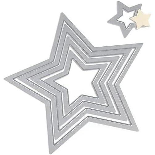 image:imageSizzix Framelits Die Set 8PK  Circles ScallopStars