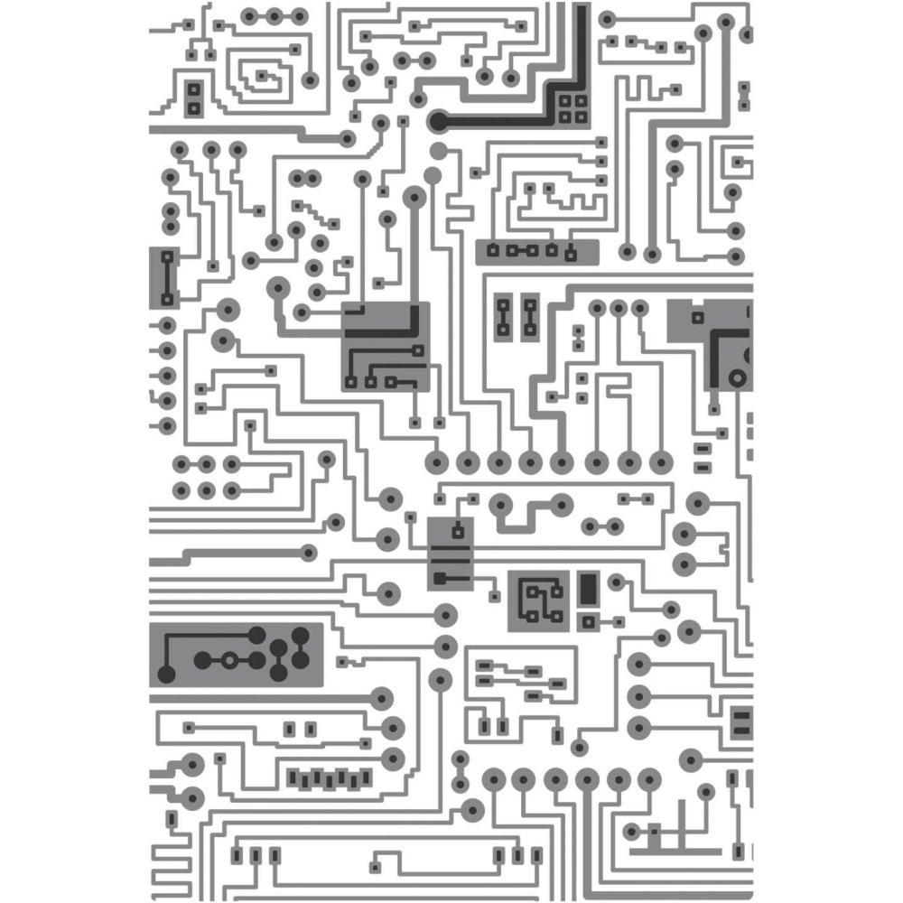 image:imageSizzix MultiLevel Textured Impressions Embossing Folder Circuit by Tim Holtz 665372