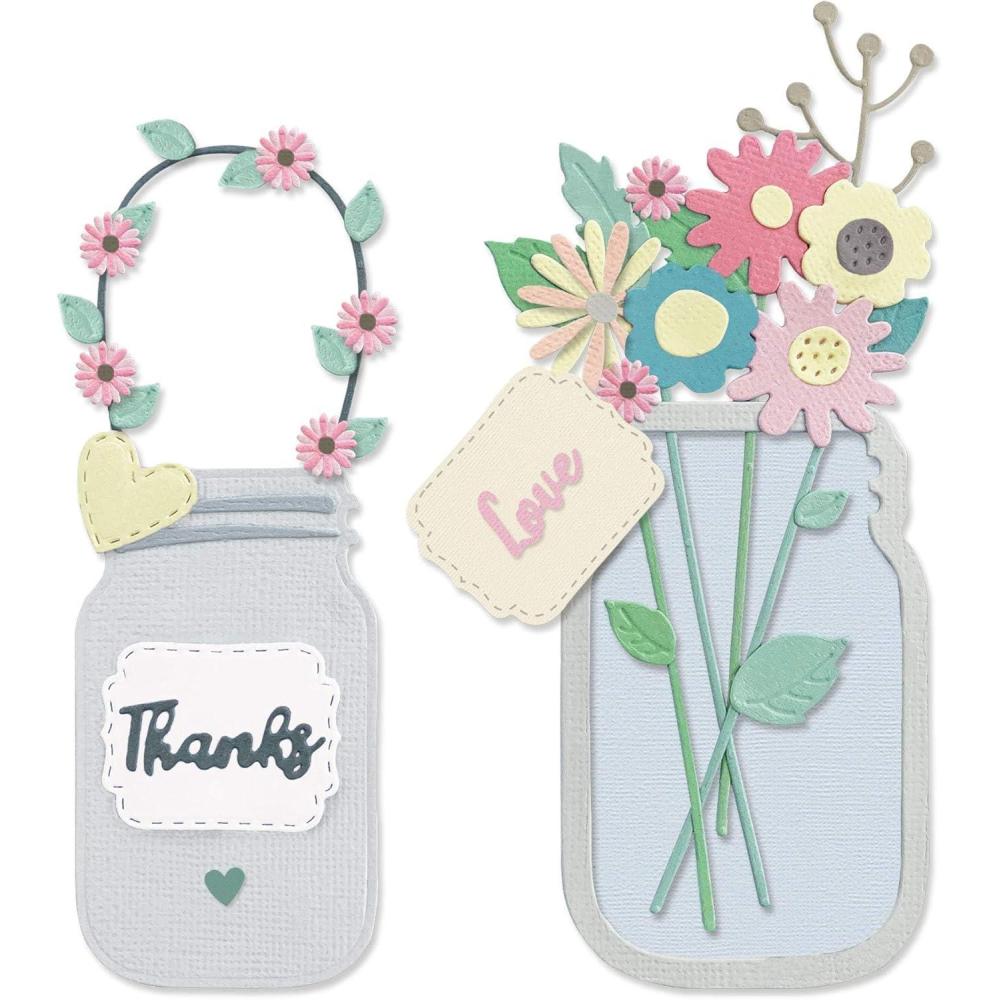 image:imageSizzix Thinlits Die 665079 Jar of Flowers by Lisa Jones 17 Pack