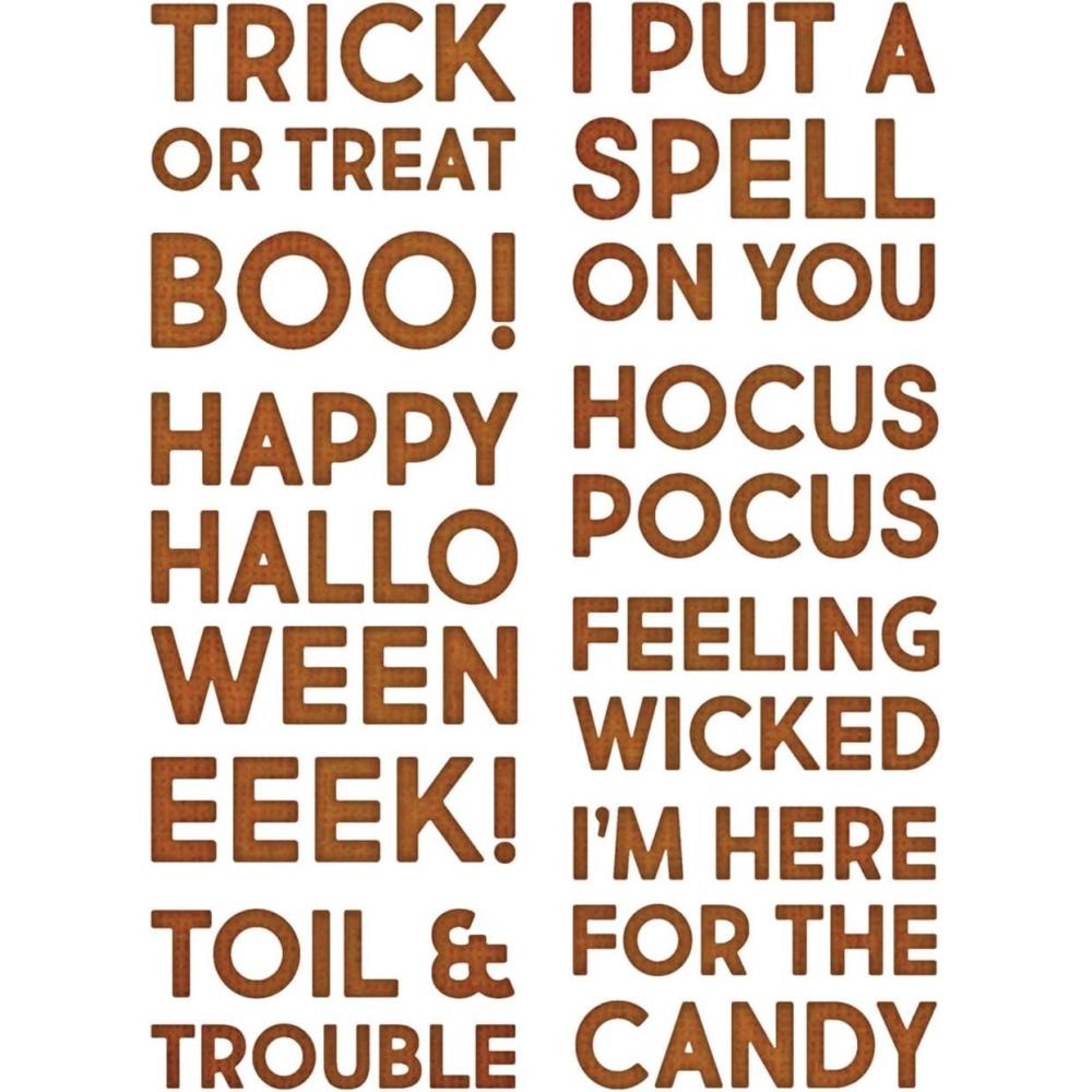 image:imageThinlits Die Set 9PK Bold Text Halloween by Tim Holtz