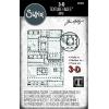 Sizzix 3-D Texture Fades Embossing Folder Mini Foundry by Tim Holtz, 665634