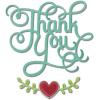 Sizzix 660370 Thinlits Die Set, Phrase, Thank You with Hearts by Jen Long (3 Pack)