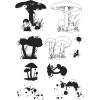 Sizzix A5 Clear Stamps & Framelits Dies – Painted Pencil Mushrooms by 49 and Market