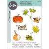 Sizzix A5 Clear Stamps w/Framelits Die Pencil Line Harvest by 49 and Market