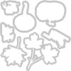 Sizzix A5 Clear Stamps w/Framelits Die Pencil Line Harvest by 49 and Market