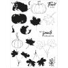 Sizzix A5 Clear Stamps w/Framelits Die Pencil Line Harvest by 49 and Market