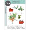 Sizzix A5 Clear Stamps w/Framelits Die Pencil Line Holly by 49 and Market