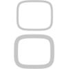 Sizzix Framelits Die Set 2PK Rounded Square, 664526