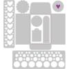 Sizzix Thinlits Die 665069 Confetti Pocket by Lisa Jones 8 Pack, Multicolor