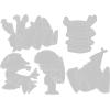 Sizzix Thinlits Die 665216 Funky Toadstools by Tim Holtz 5 Pack, Multicolor