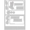 Sizzix Thinlits Die Set 11PK Lace Card Base by Olivia Rose, 665474, Multicolour