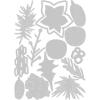 Sizzix Thinlits Die Set 14PK Modern Festive by Tim Holtz | 666069 | Chapter 4 2022 Wafer, Grey