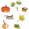 Sizzix A5 Clear Stamps w/Framelits Die Pencil Line Harvest by 49 and Market